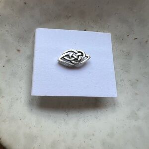 Celtic Symbol Sterling Silver Single Stud Earring